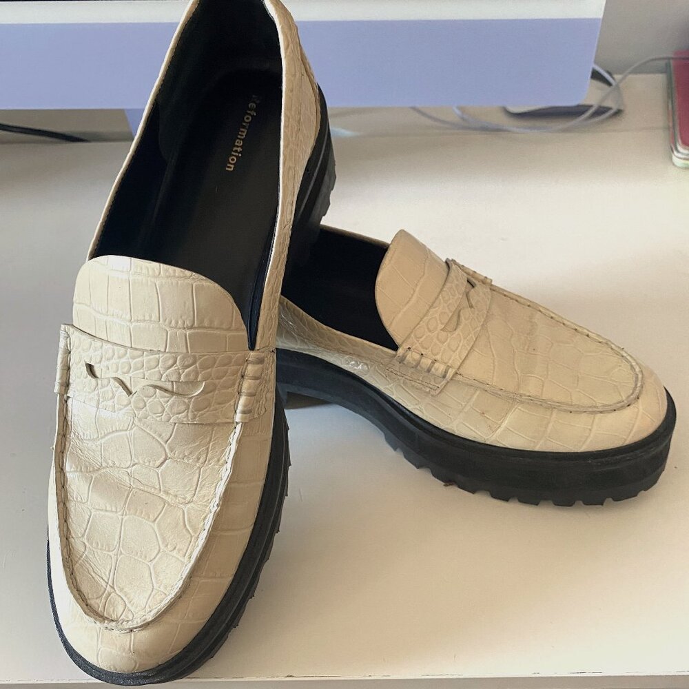 Reformation lug sole loafers